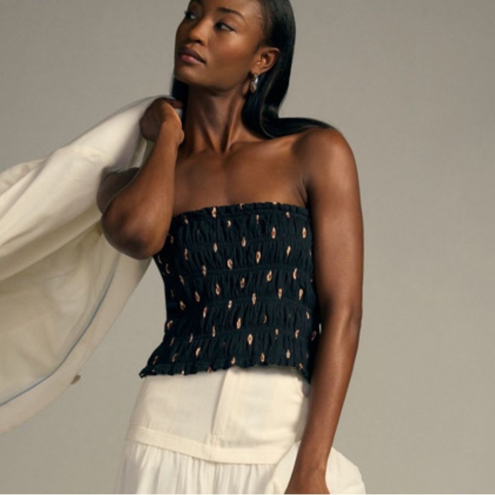 Anthropologie smocked tube top size medium